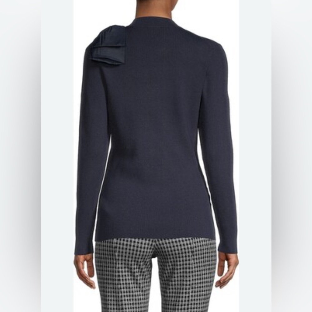 Ted Baker Knit Navy Sweater with Bow Detail - Picture 2 of 10